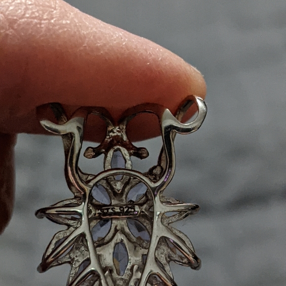 Silver Tanzanite multi stone pendant - Picture 2 of 4